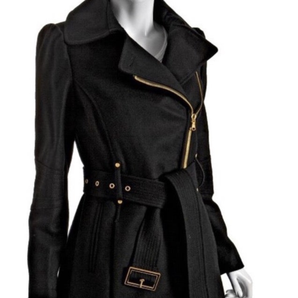 Kenneth Cole Wool Blend Asymmetrical Zip